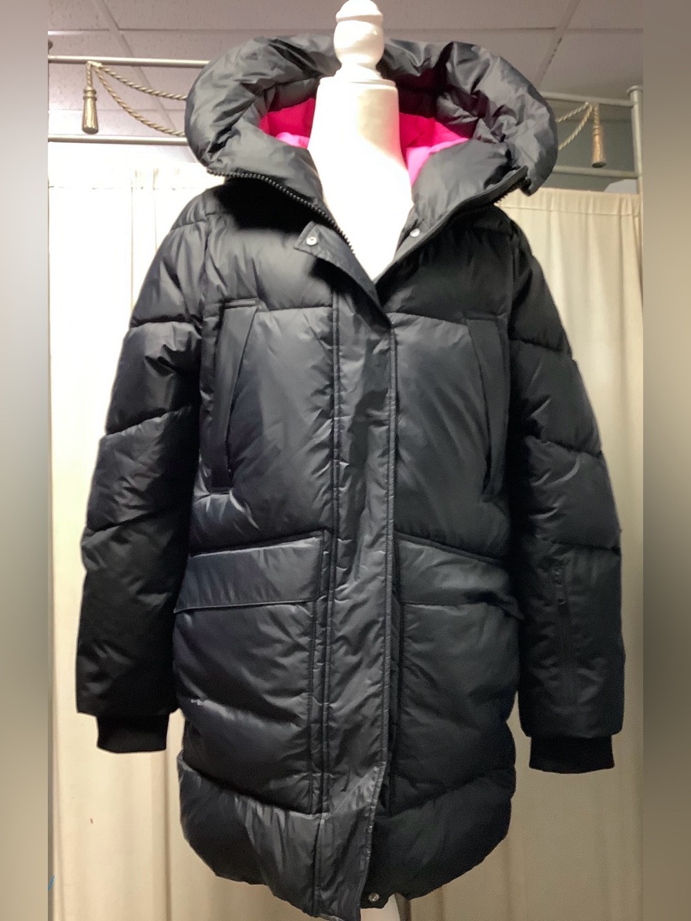 Pajar Heirani Puffer Coat with Pink Lining - Hooded Winter Jacket